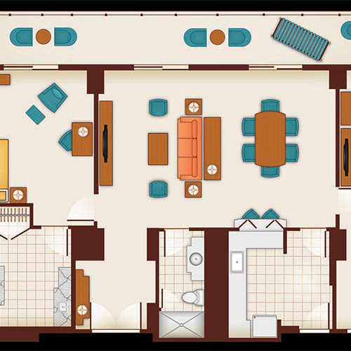 Aulani Rooms Floor Plans 2bedroom Signature Suite Ahu Ula Sq 